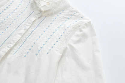 Embroidered Long Sleeve Shirt