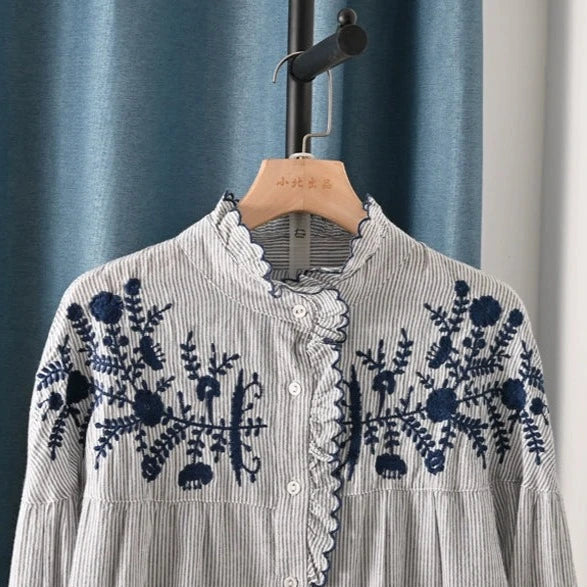 Floral Embroidery Blouse