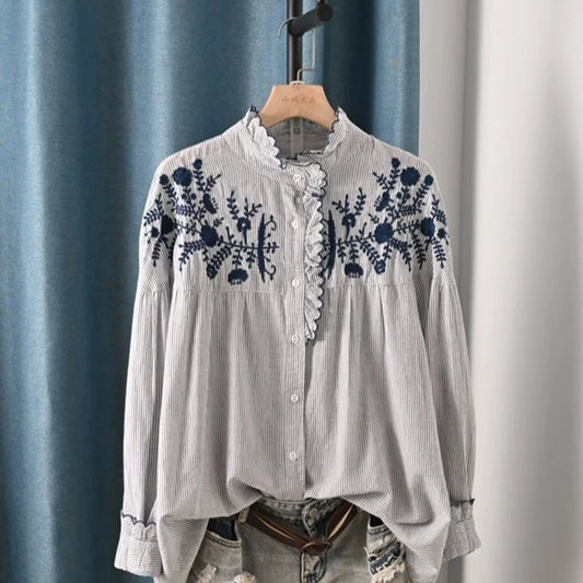 Floral Embroidery Blouse