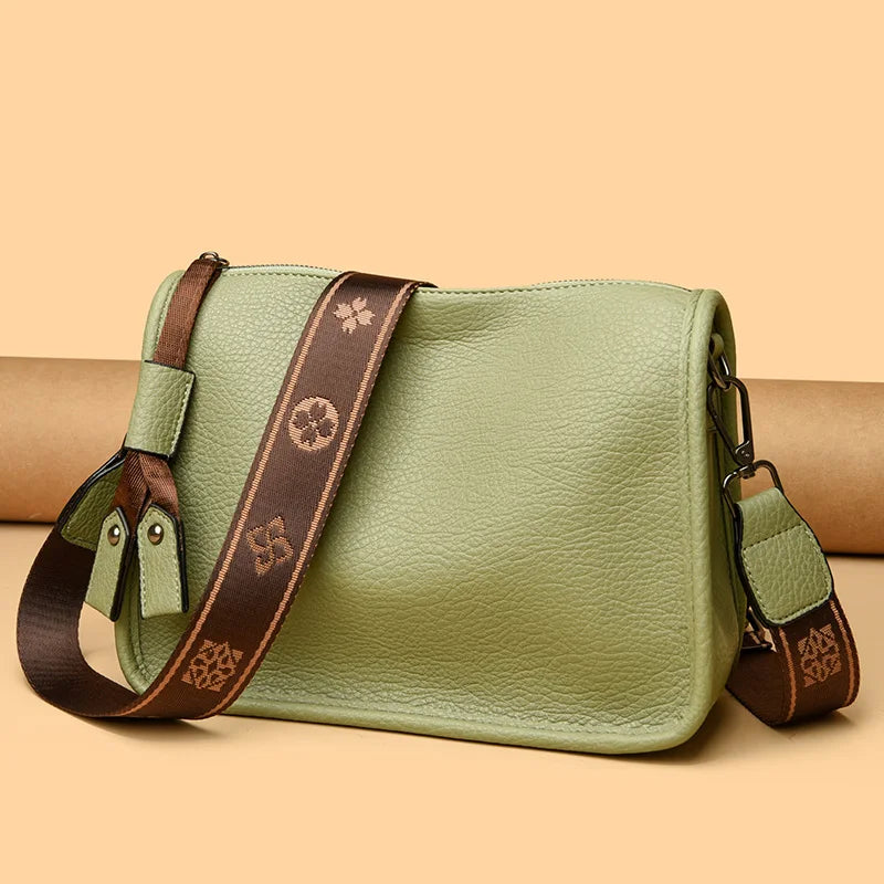 Leather shoulder bag