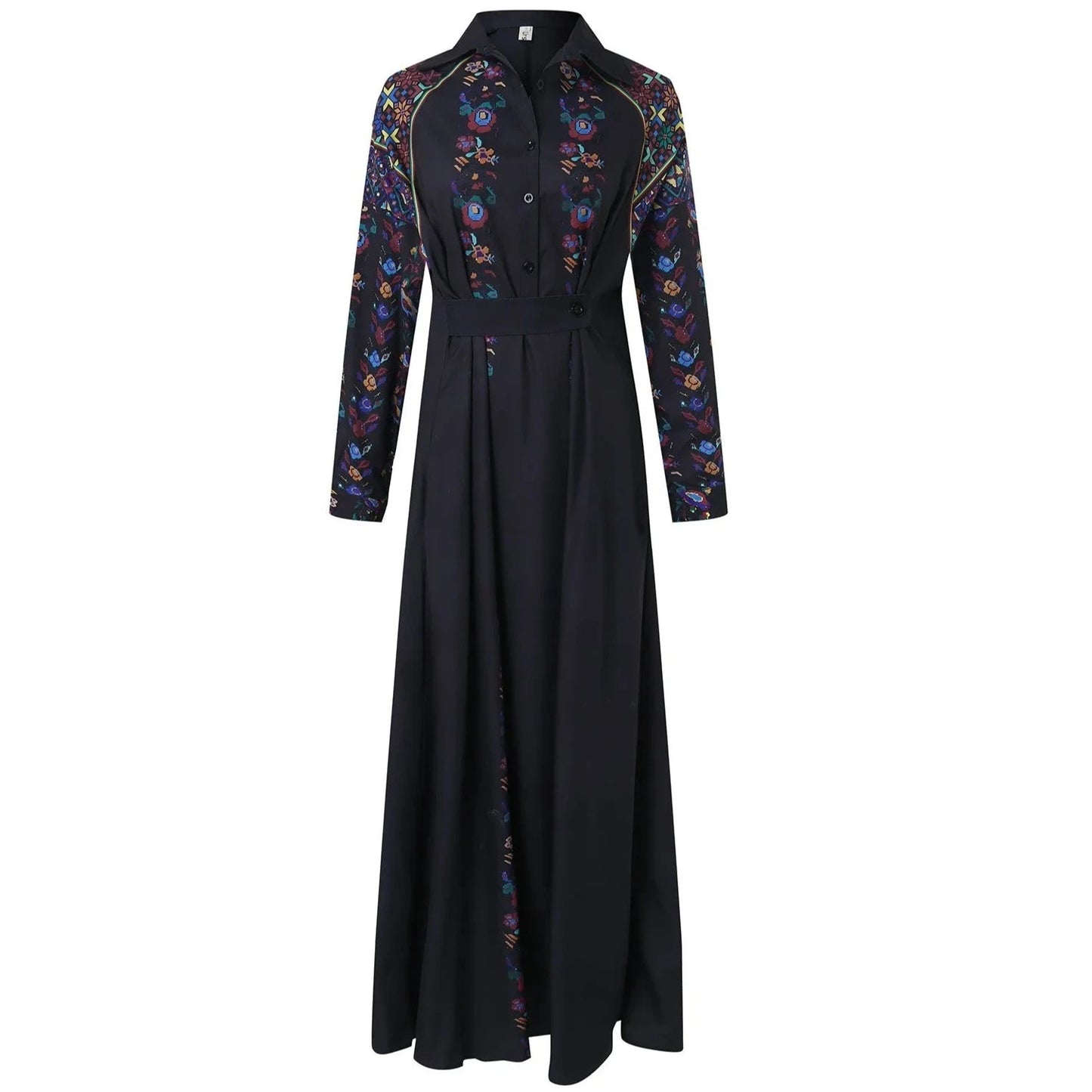 Long sleeve dress with embroidery