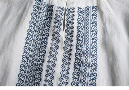 Geometric Embroidered Blouse