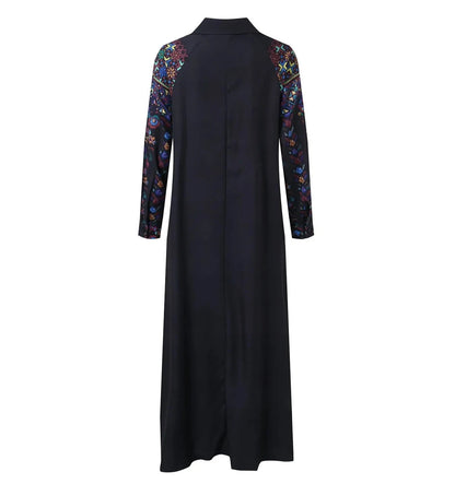 Long sleeve dress with embroidery