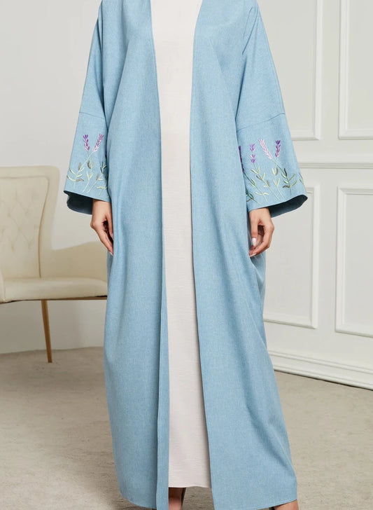 Abaya With Embroidered Sleeves