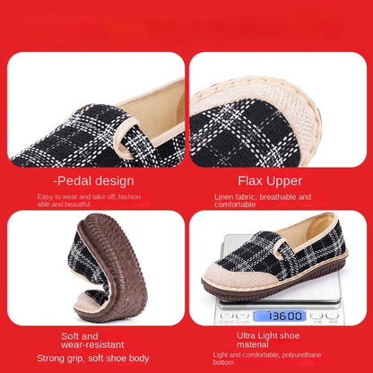 Women slip on flat shoes