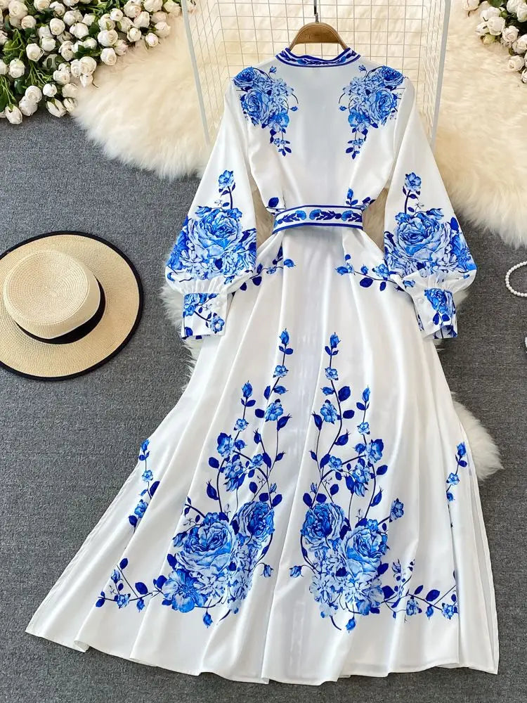 Floral Print Long Sleeve Dress