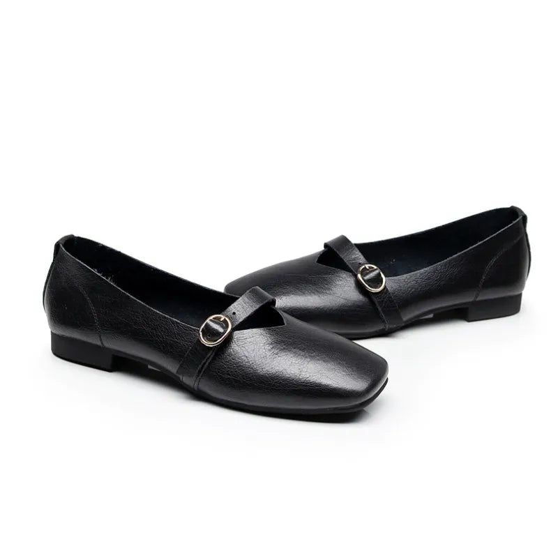 Square Toe Flat Shoes