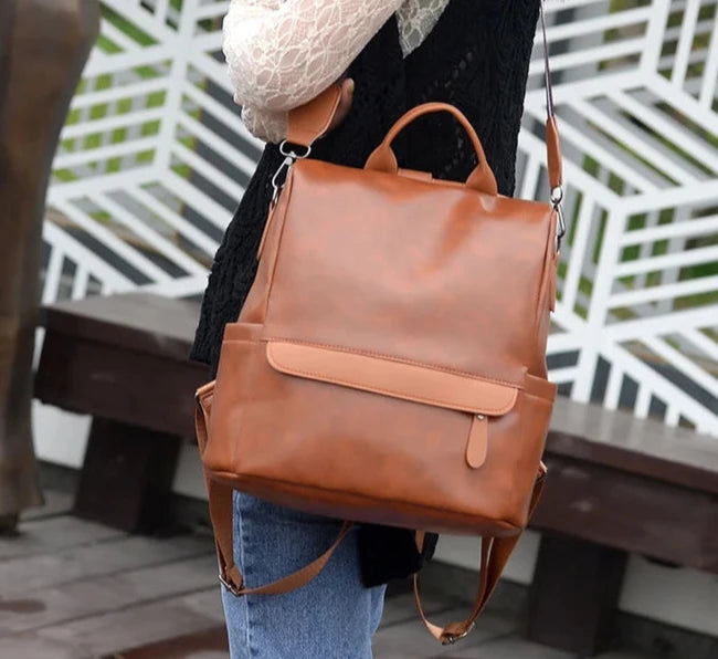 Leather Backpack Purse