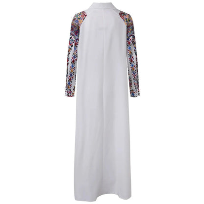 Long sleeve dress with embroidery