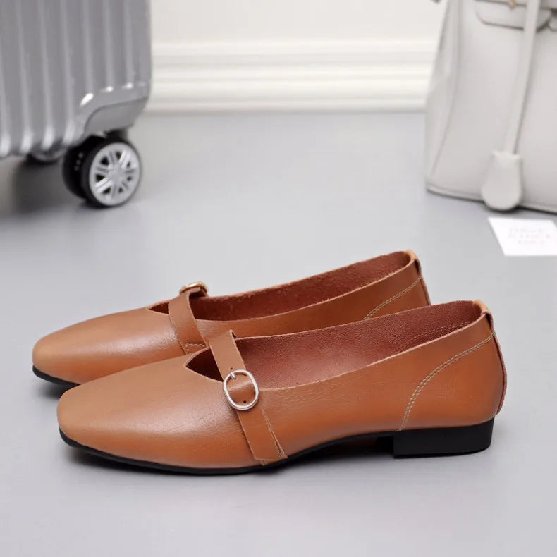 Square Toe Flat Shoes