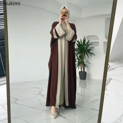 Brown Long sleeve abaya