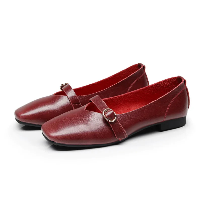 Square Toe Flat Shoes